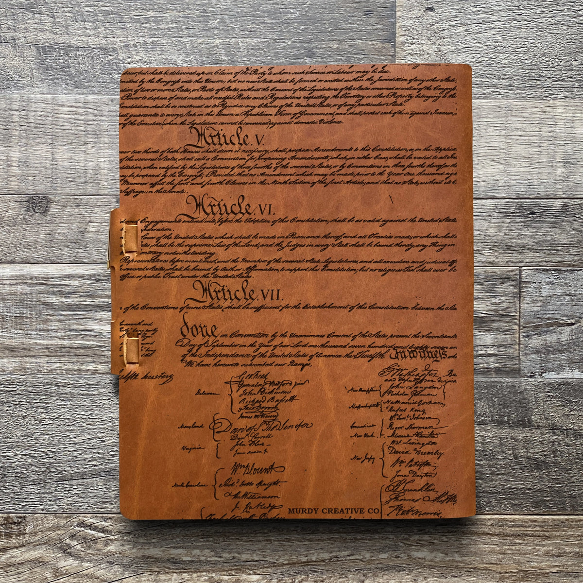 Founding Fathers - Engraving Design - Refillable Leather Journals