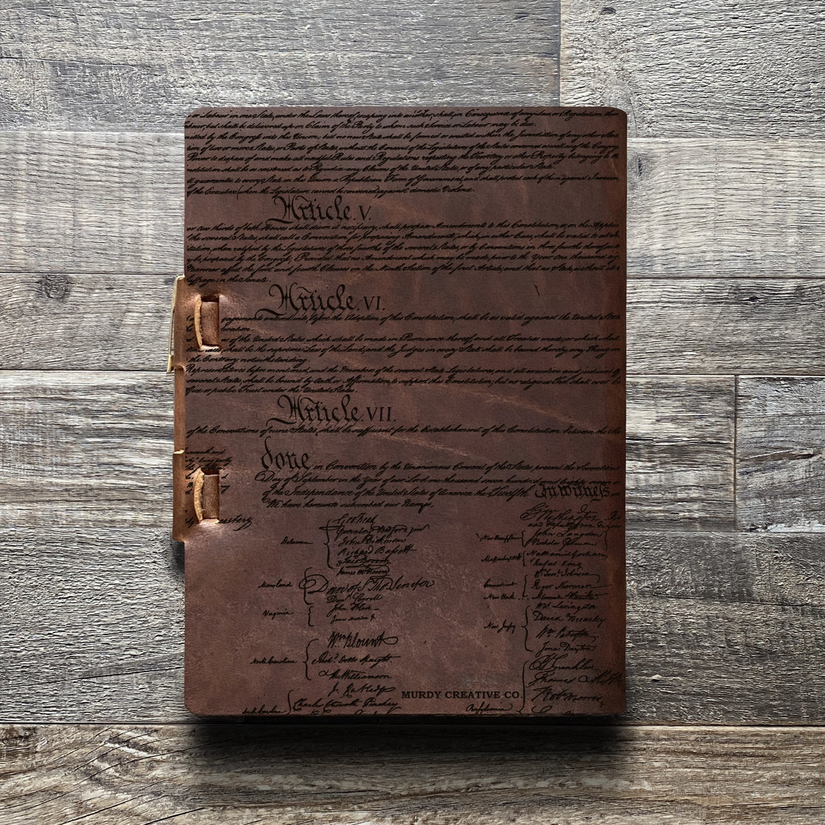 Founding Fathers - Engraving Design - Refillable Leather Journals