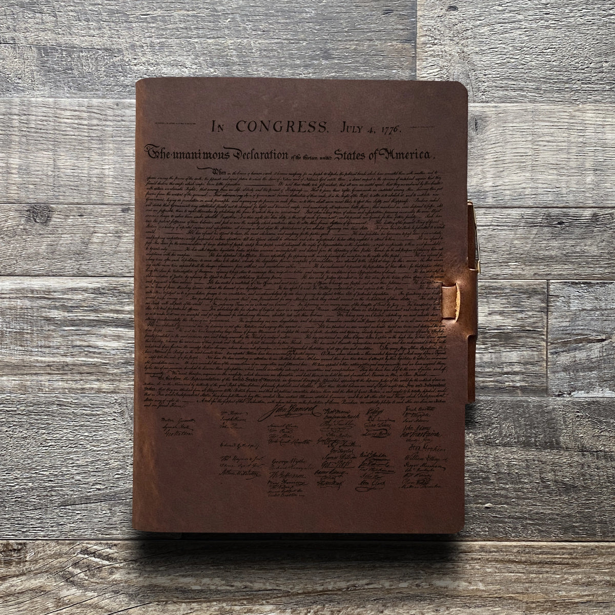 Founding Fathers - Engraving Design - Refillable Leather Journals