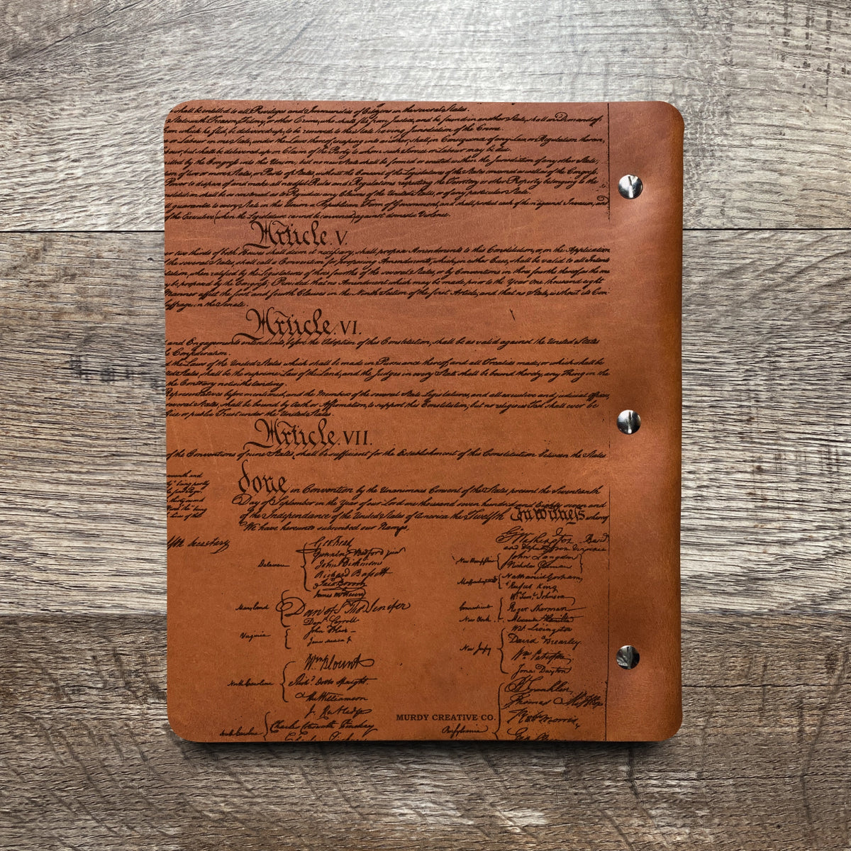 Founding Fathers - Engraving Design - Refillable Leather Binders