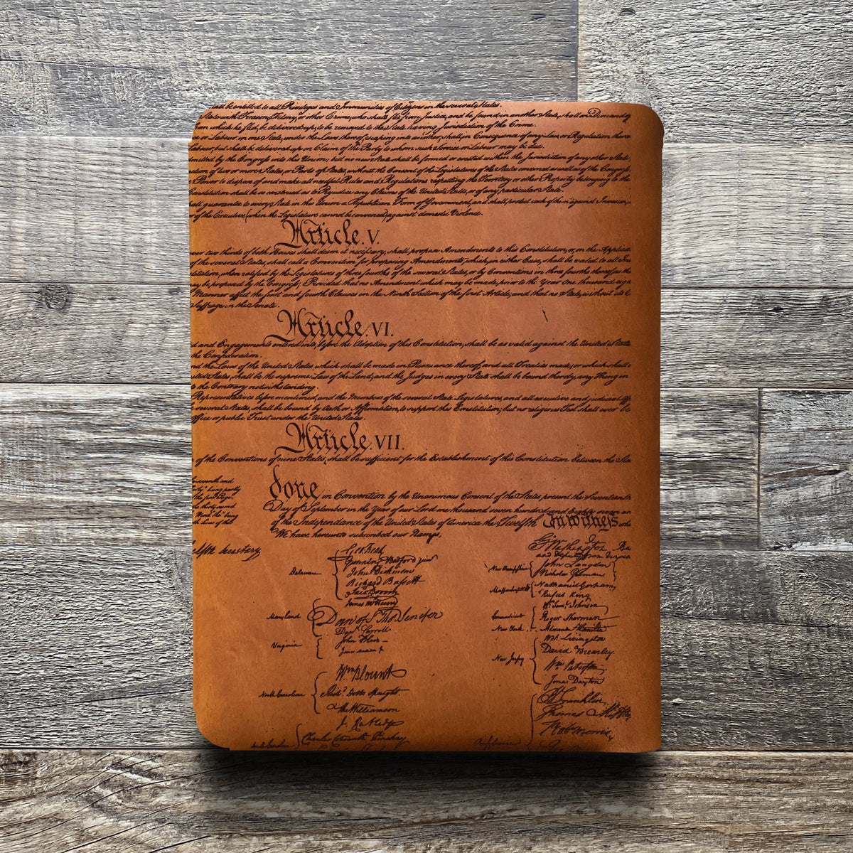 Founding Fathers - Engraving Design - Refillable Leather Folios