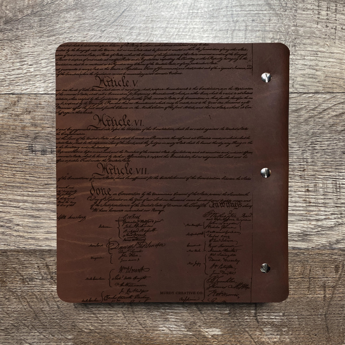 Founding Fathers - Engraving Design - Refillable Leather Binders