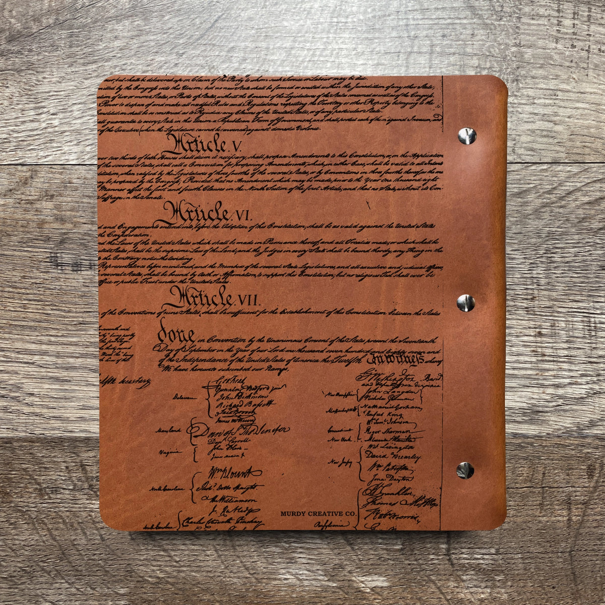 Founding Fathers - Engraving Design - Refillable Leather Binders