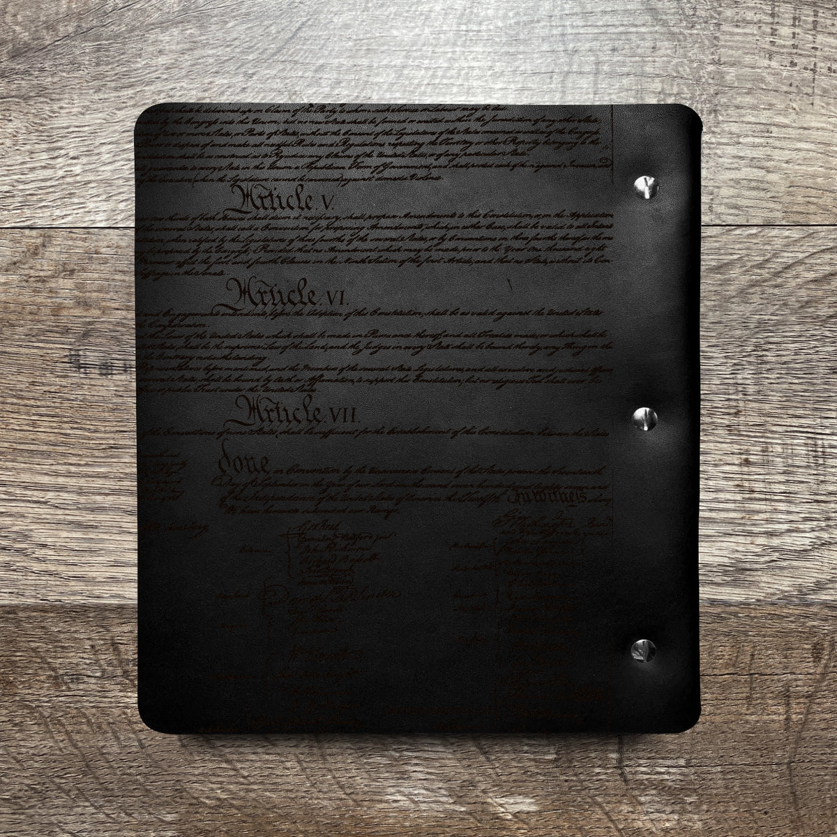 Founding Fathers - Engraving Design - Refillable Leather Binders