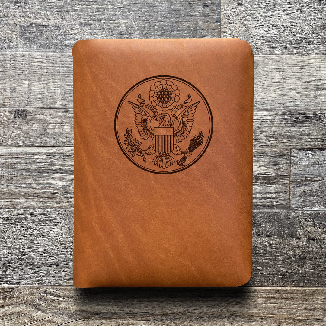 Great Seal - Large - Pre-Engraved - Refillable Leather Folios