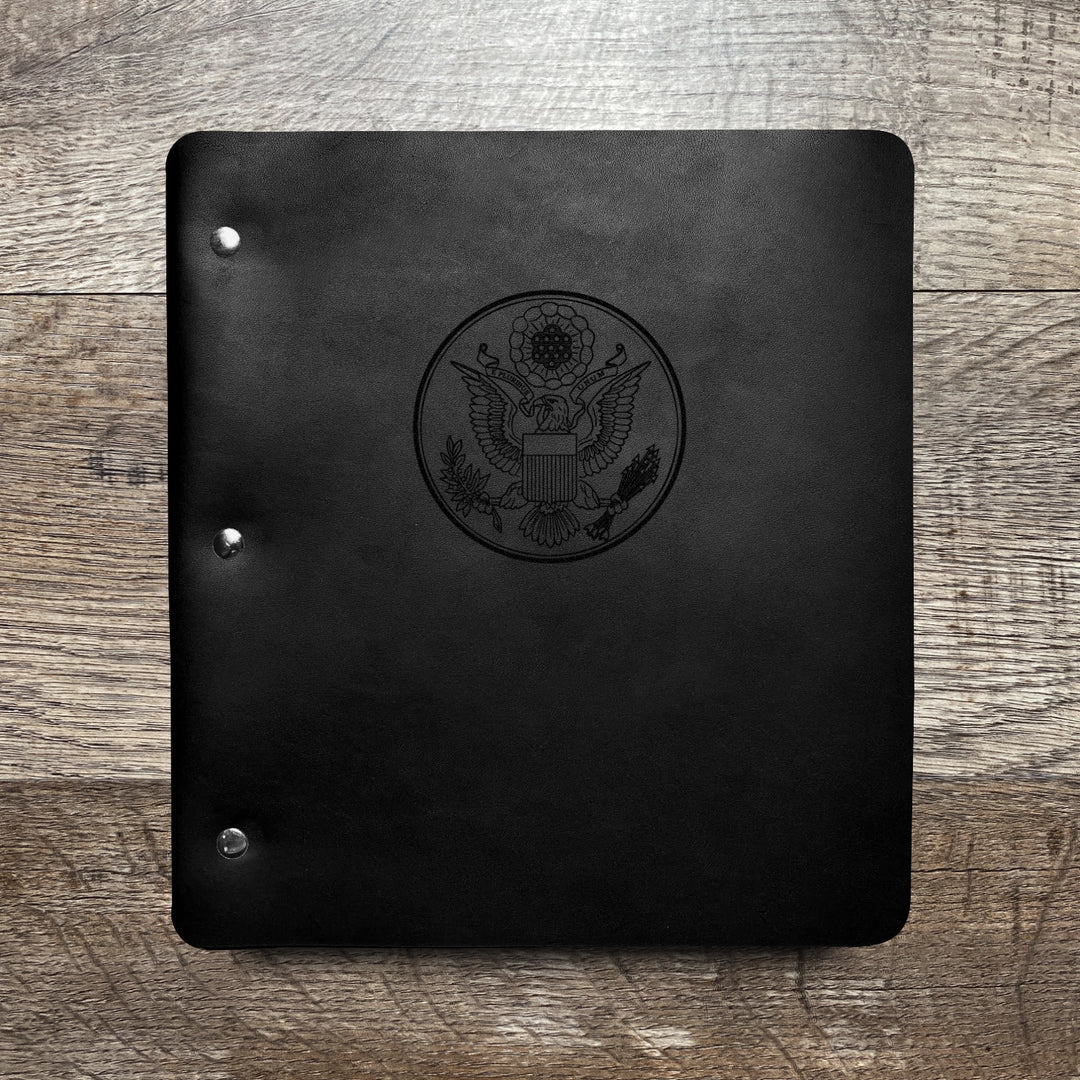 Great Seal - Large - Pre-Engraved - Refillable Leather Binders