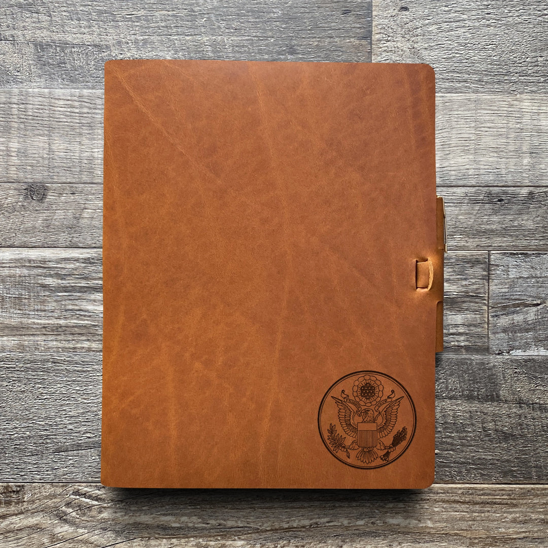 Great Seal - Small - Pre-Engraved - Refillable Leather Journals