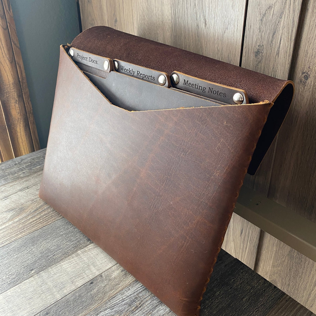 Leather File Folder Set