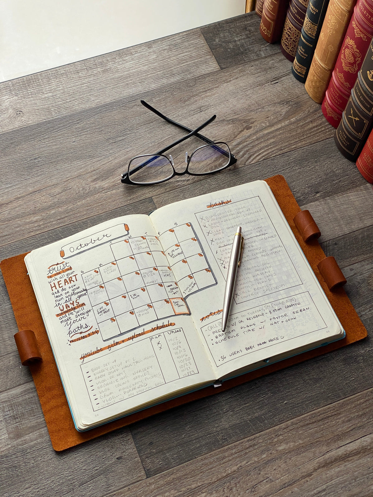 Trust in the Lord - Engraving Design - Refillable Leather Journals