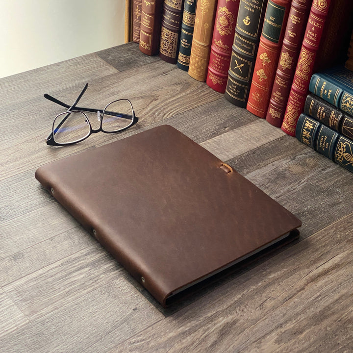 David S Custom Composition Cut - Refillable Leather Journal