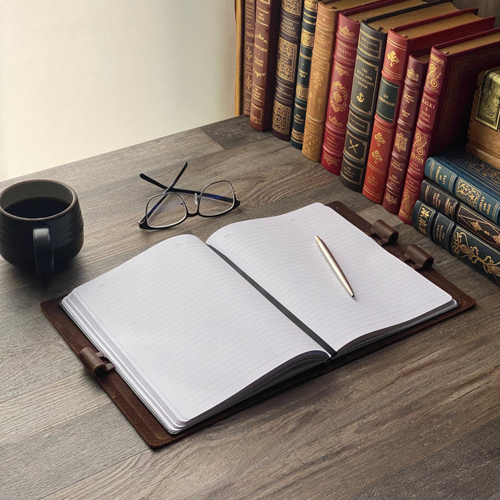 David S Custom Composition Cut - Refillable Leather Journal