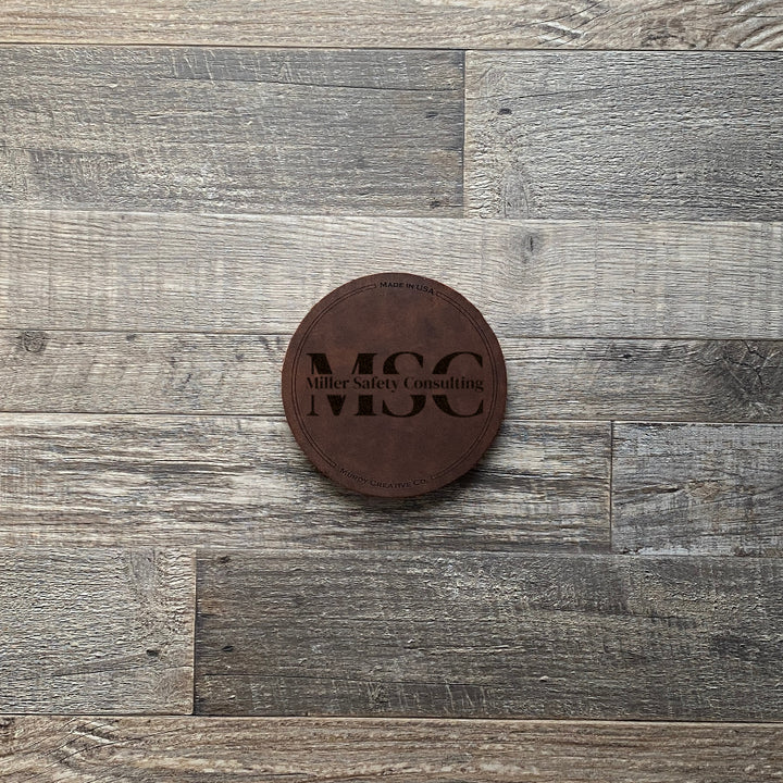 Custom Order Jeremy M Leather 4 Coaster Set 20230907