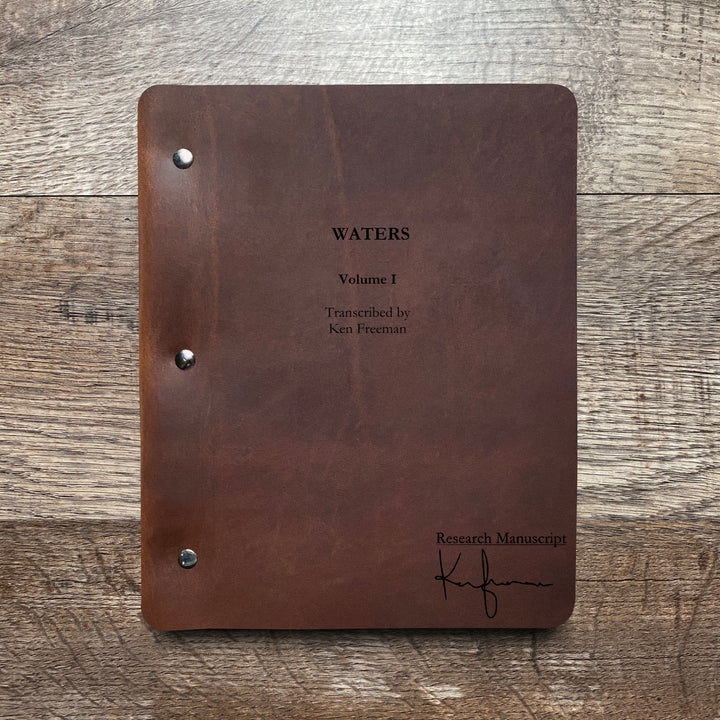 Custom Order Ken F - Waters - Slim Cut - Refillable Leather Binder 20230907