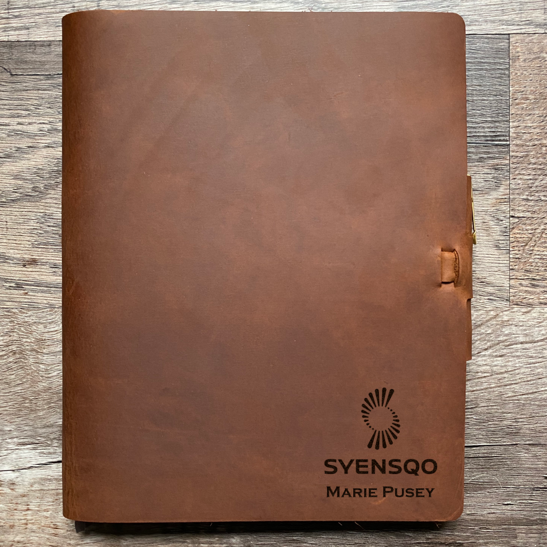 Custom Order Marie P - Composition Cut - Refillable Leather Journal 20231211