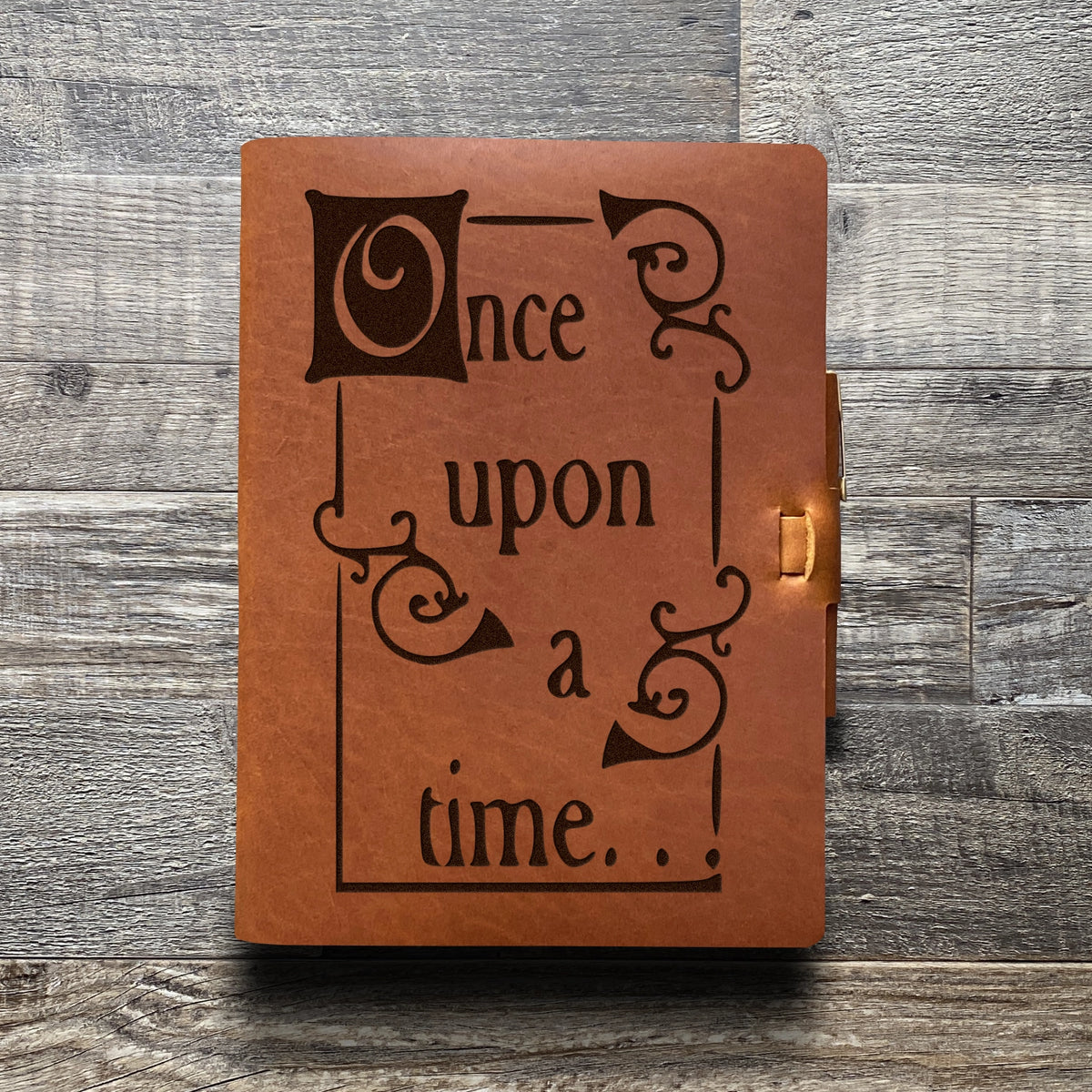 Once Upon a Time - Engraving Design - Refillable Leather Journals