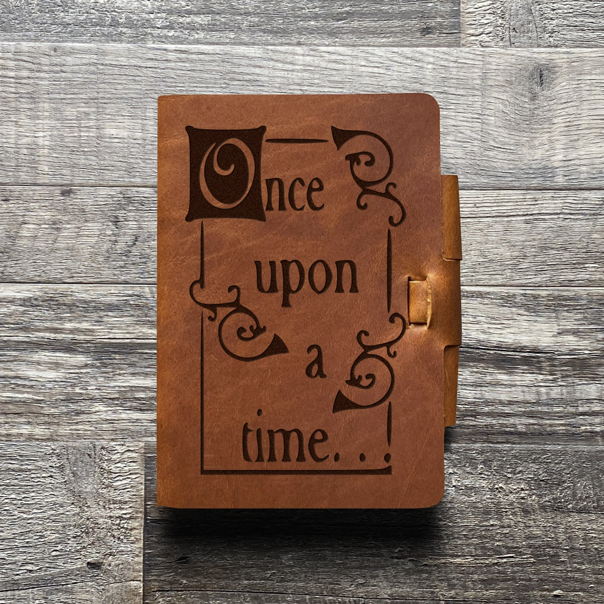Once Upon a Time - Engraving Design - Refillable Leather Journals