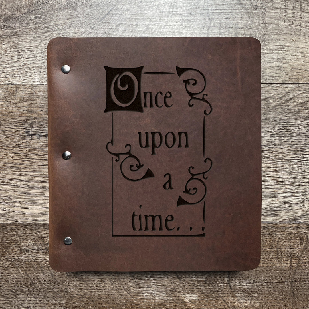 Once Upon A Time - Pre-Engraved - Refillable Leather Binders