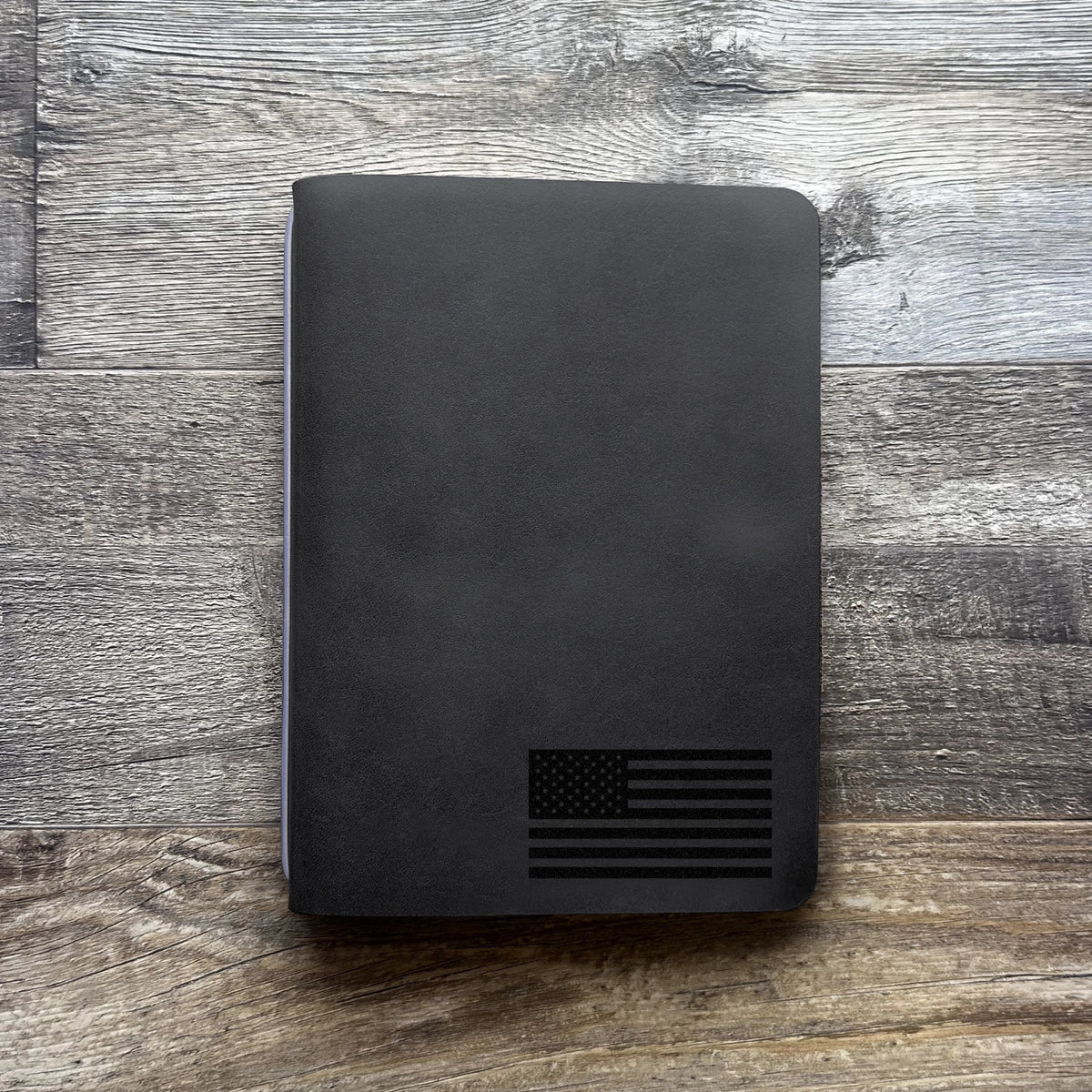 American Flag - Small - Engraving Design - Refillable Leather Covers
