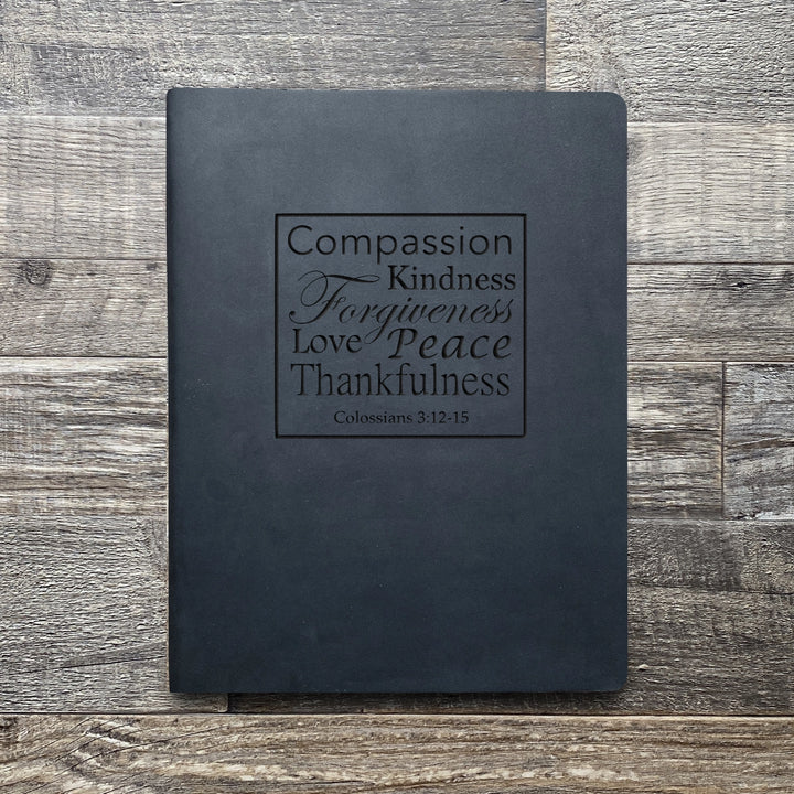 Colossians 3:12-15 - Pre-Engraved - Leather Folder