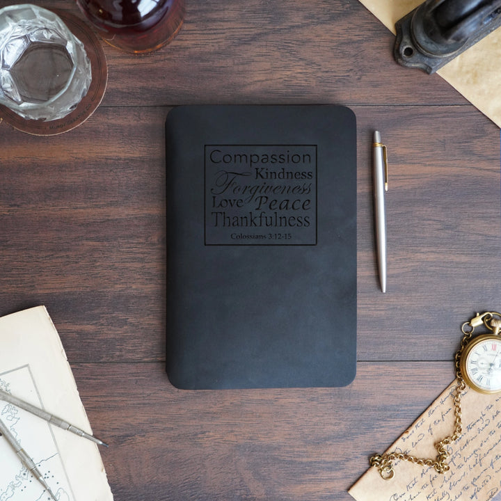 Colossians 3:12-15 - Pre-Engraved - Refillable Leather Slip Covers