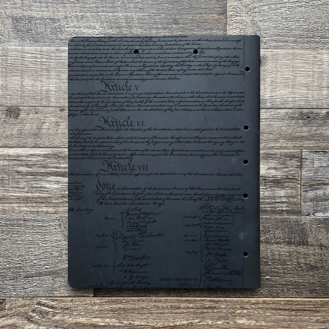 Founding Fathers - Pre-Engraved - Leather Folder