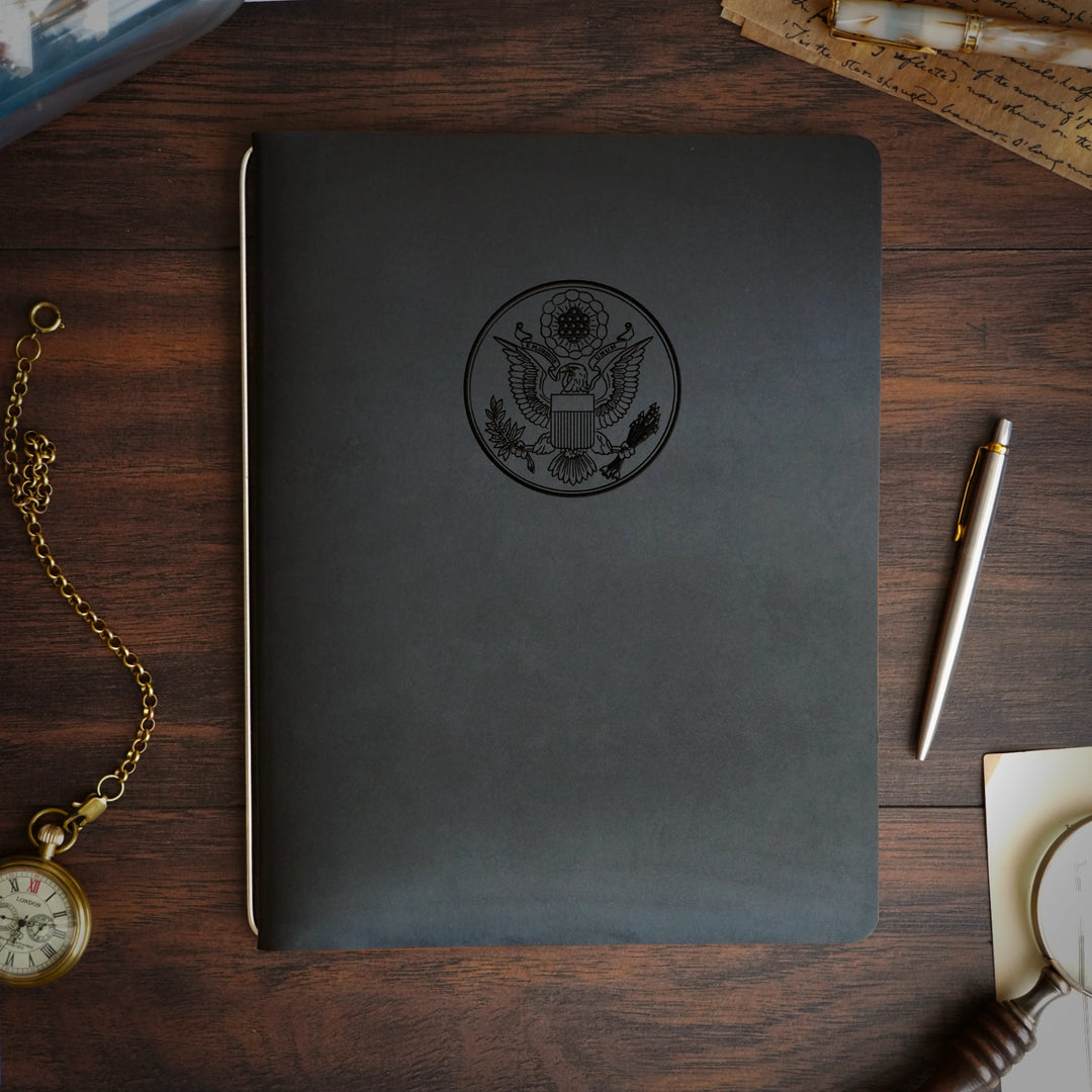 Great Seal - Large - Pre-Engraved - Refillable Leather Covers