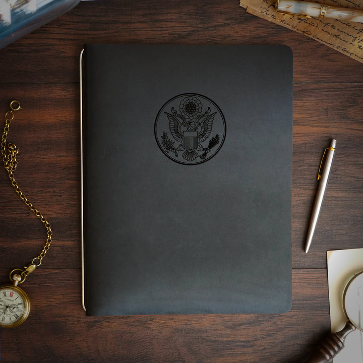 Great Seal - Large - Pre-Engraved - Refillable Leather Covers
