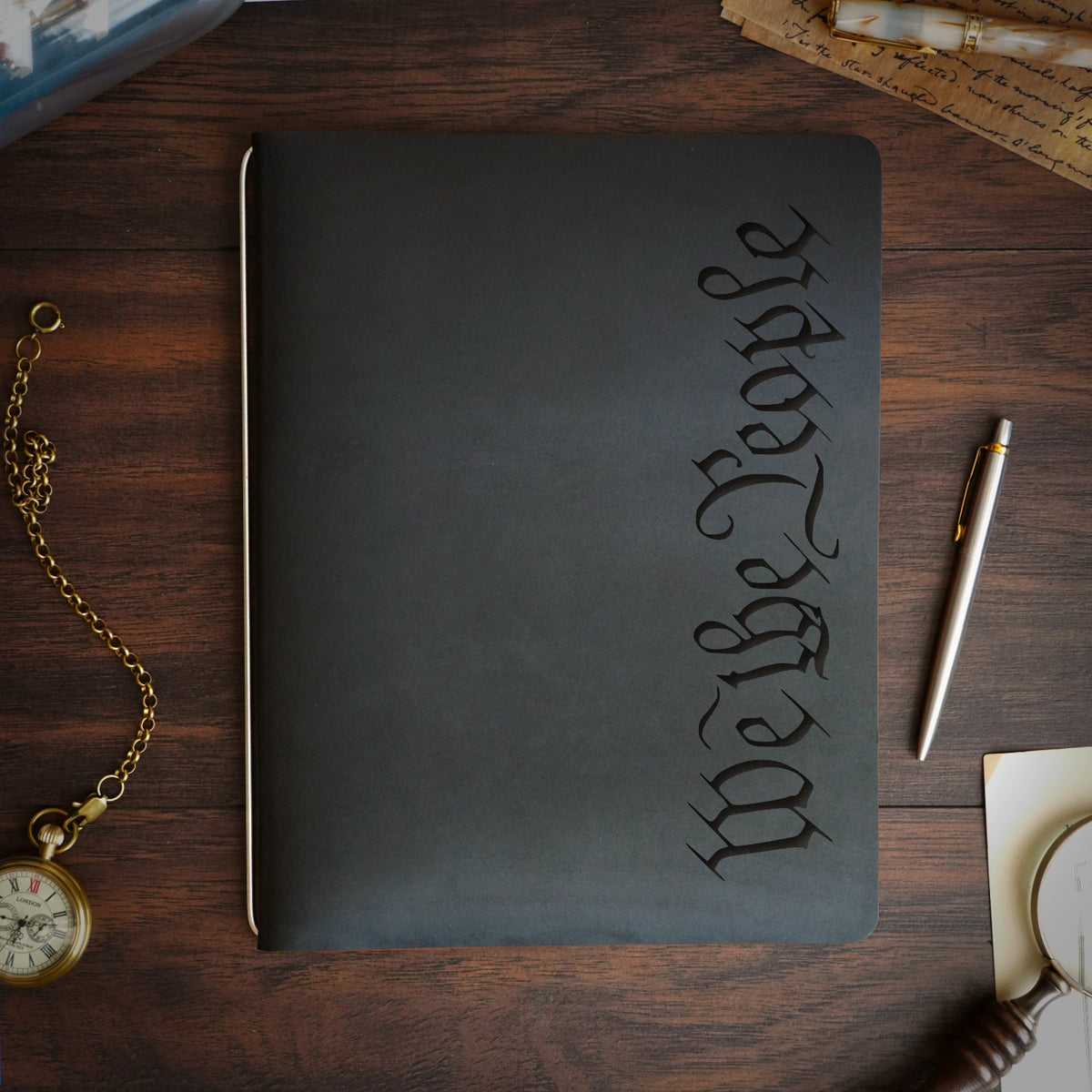We The People - Engraving Design - Refillable Leather Covers