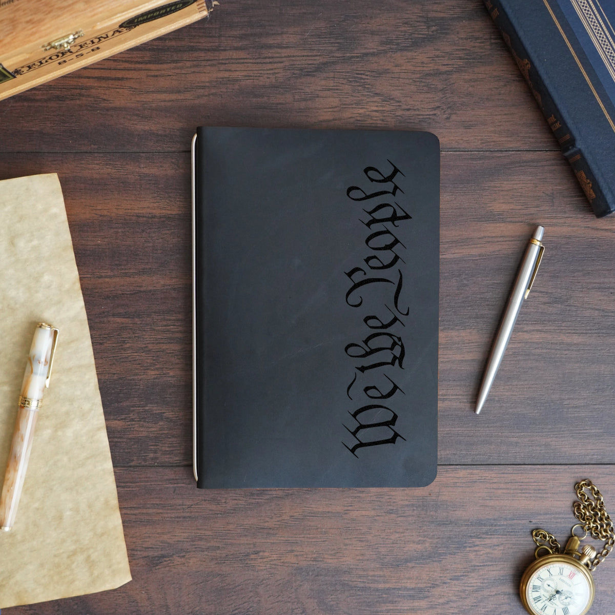 We The People - Engraving Design - Refillable Leather Covers
