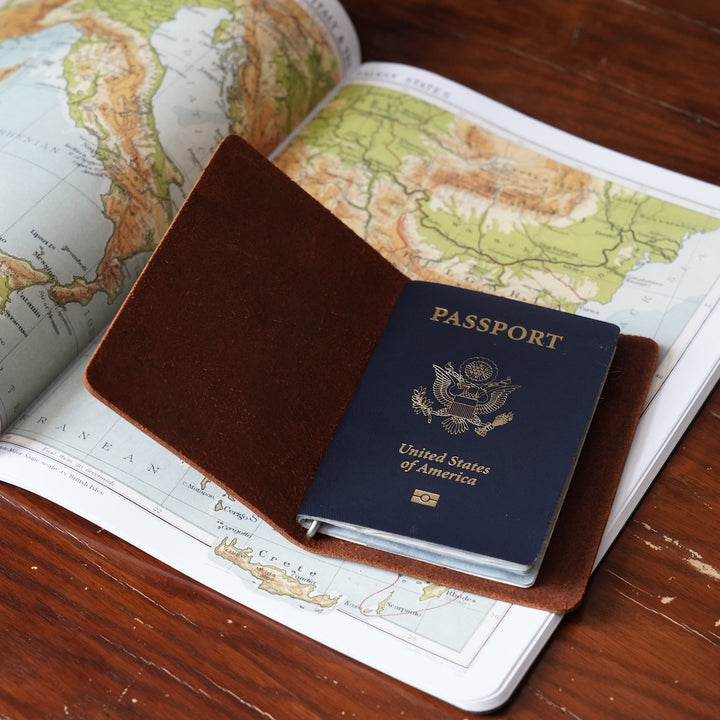 Passport Cut - Refillable Leather Cover