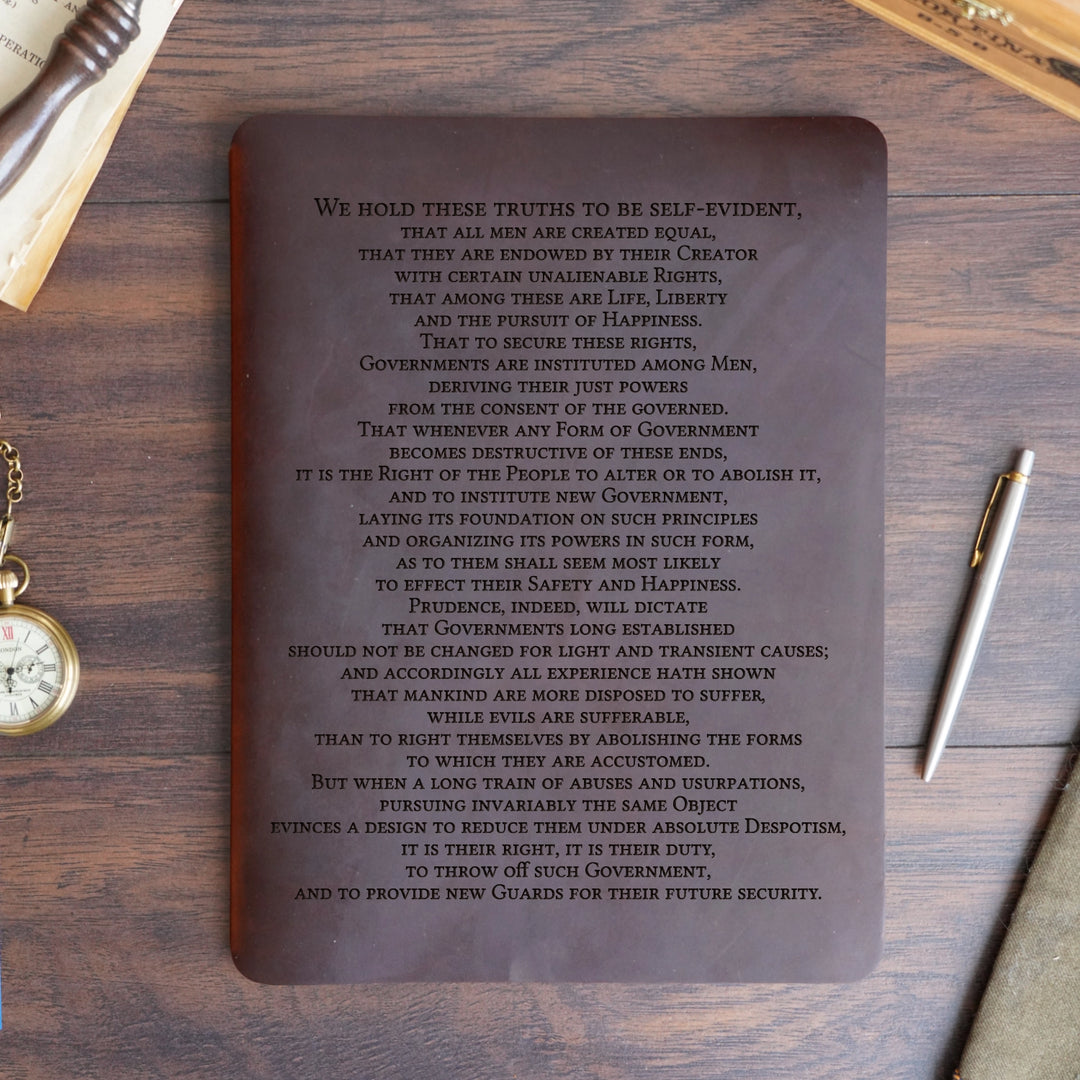 Preamble - Pre-Engraved - Refillable Leather Slip Covers