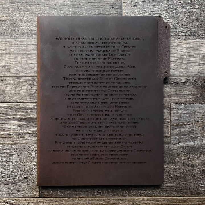 Preamble - Pre-Engraved - Leather File Folder