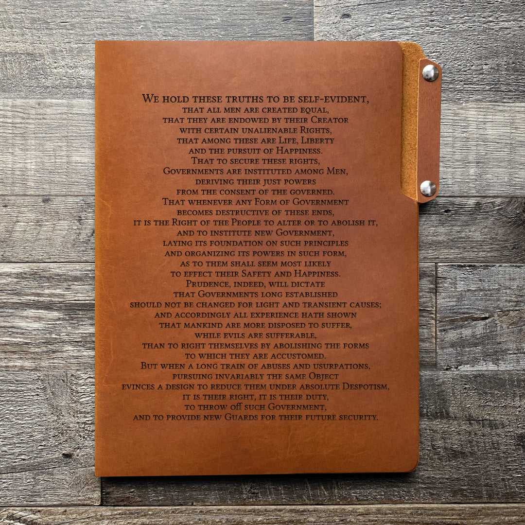 Preamble - Pre-Engraved - Leather File Folder
