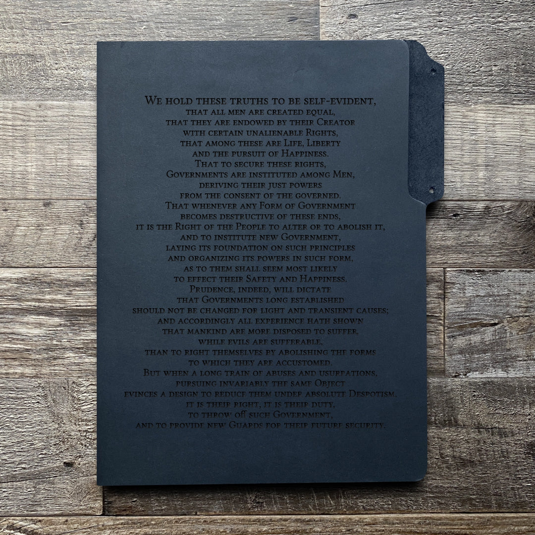 Preamble - Pre-Engraved - Leather File Folder