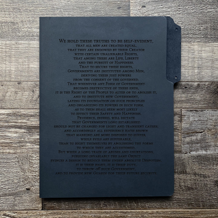 Preamble - Pre-Engraved - Leather File Folder