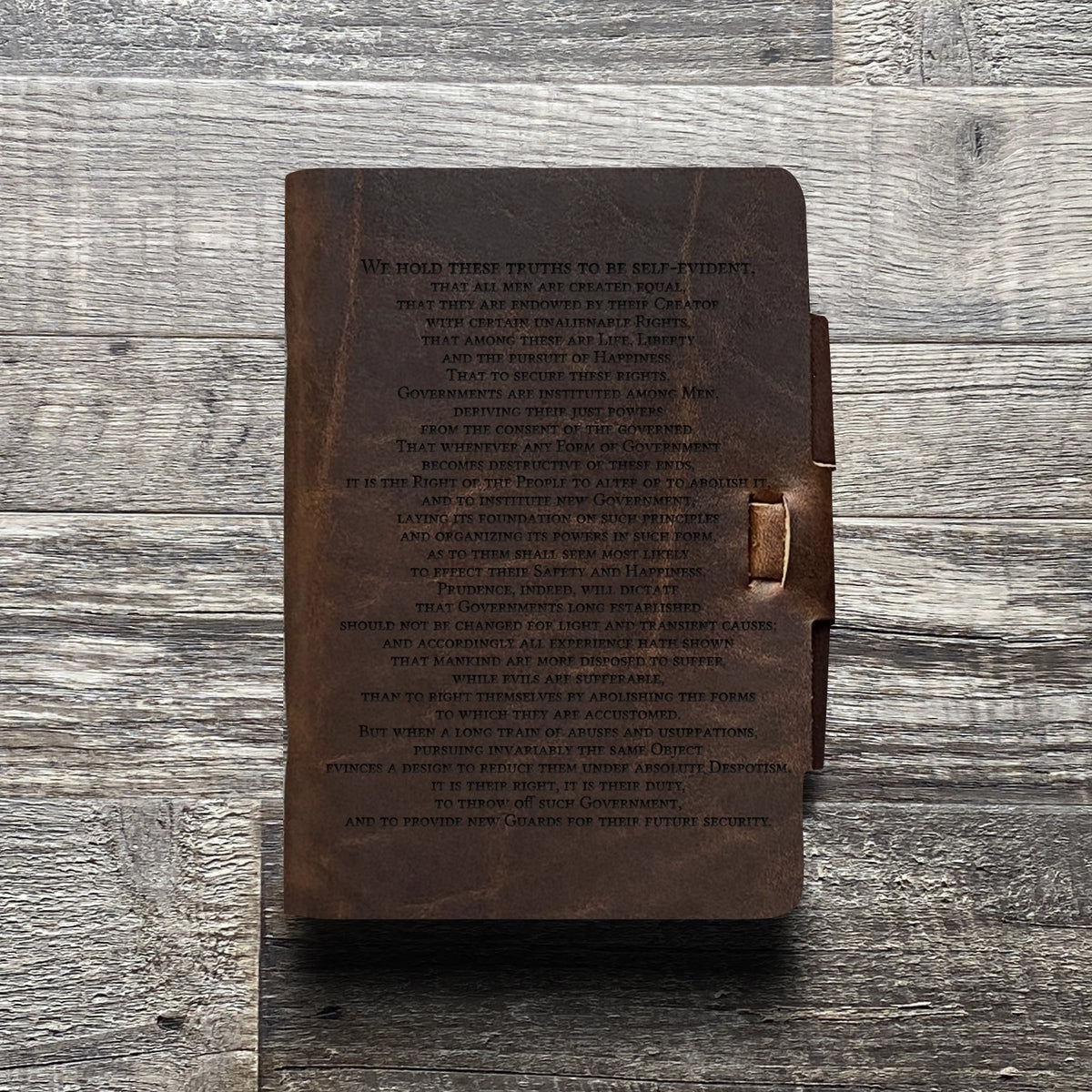 Preamble -Engraving Design - Refillable Leather Journals