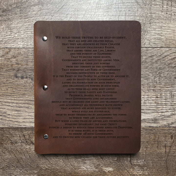 Preamble - Pre-Engraved - Refillable Leather Binders