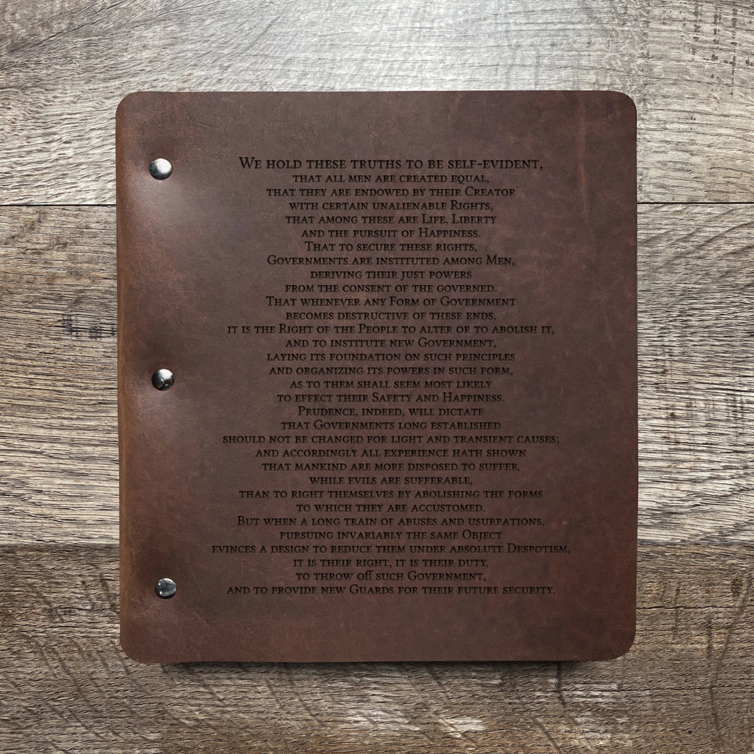Preamble - Pre-Engraved - Refillable Leather Binders