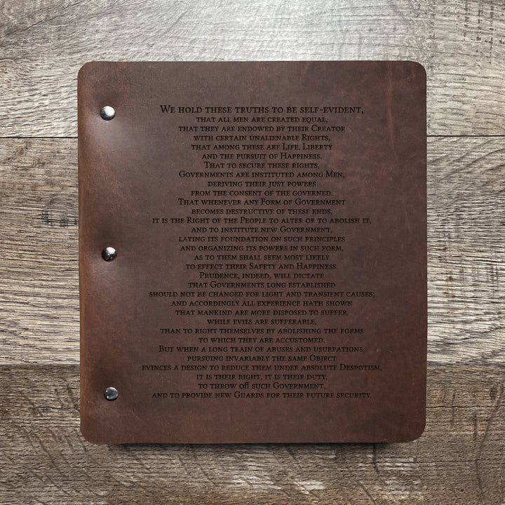 Preamble - Pre-Engraved - Refillable Leather Binders