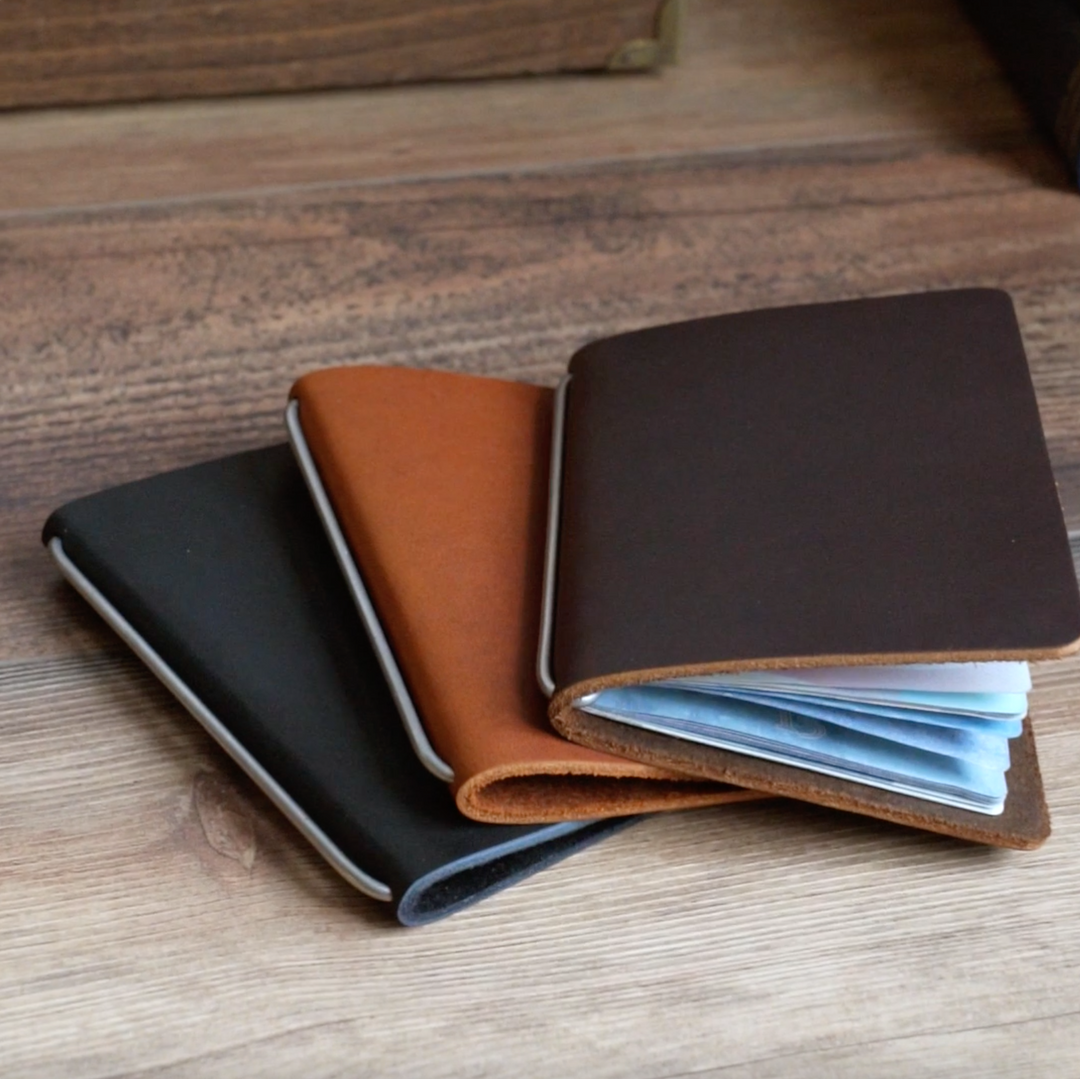 Passport Cut - Refillable Leather Cover