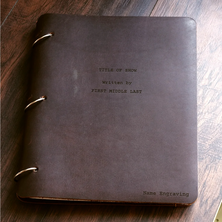 Script Cut - Refillable Leather Binder