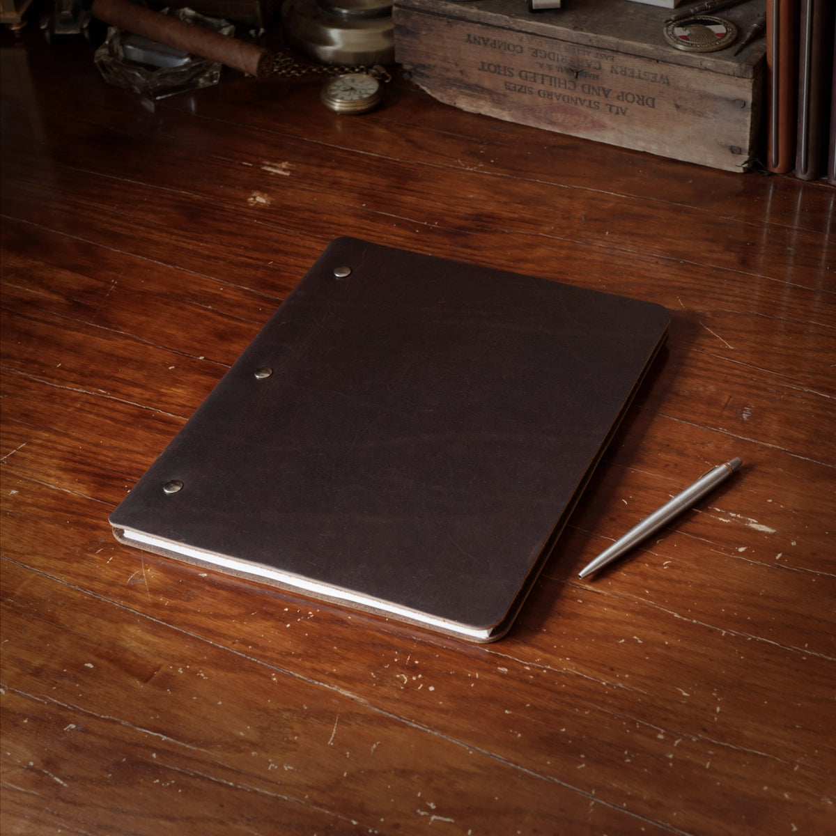 Custom Slim Cut - Refillable Leather Binder