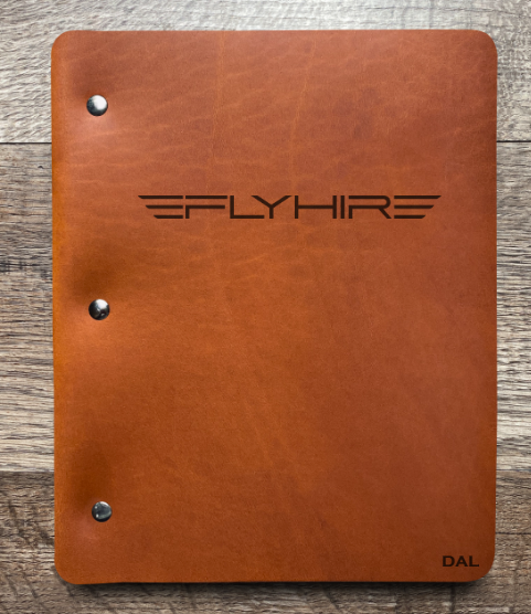Custom Order - Dwight L - Slim Cut - Refillable Leather Binder 20250425
