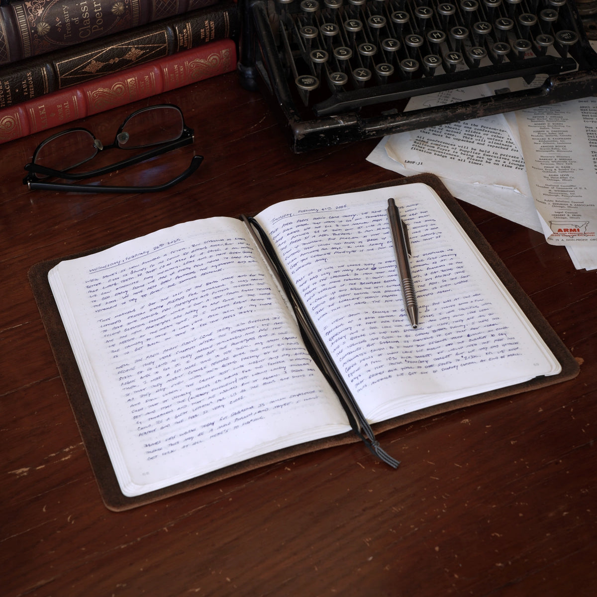 Stationery Cut - Refillable Leather Cover