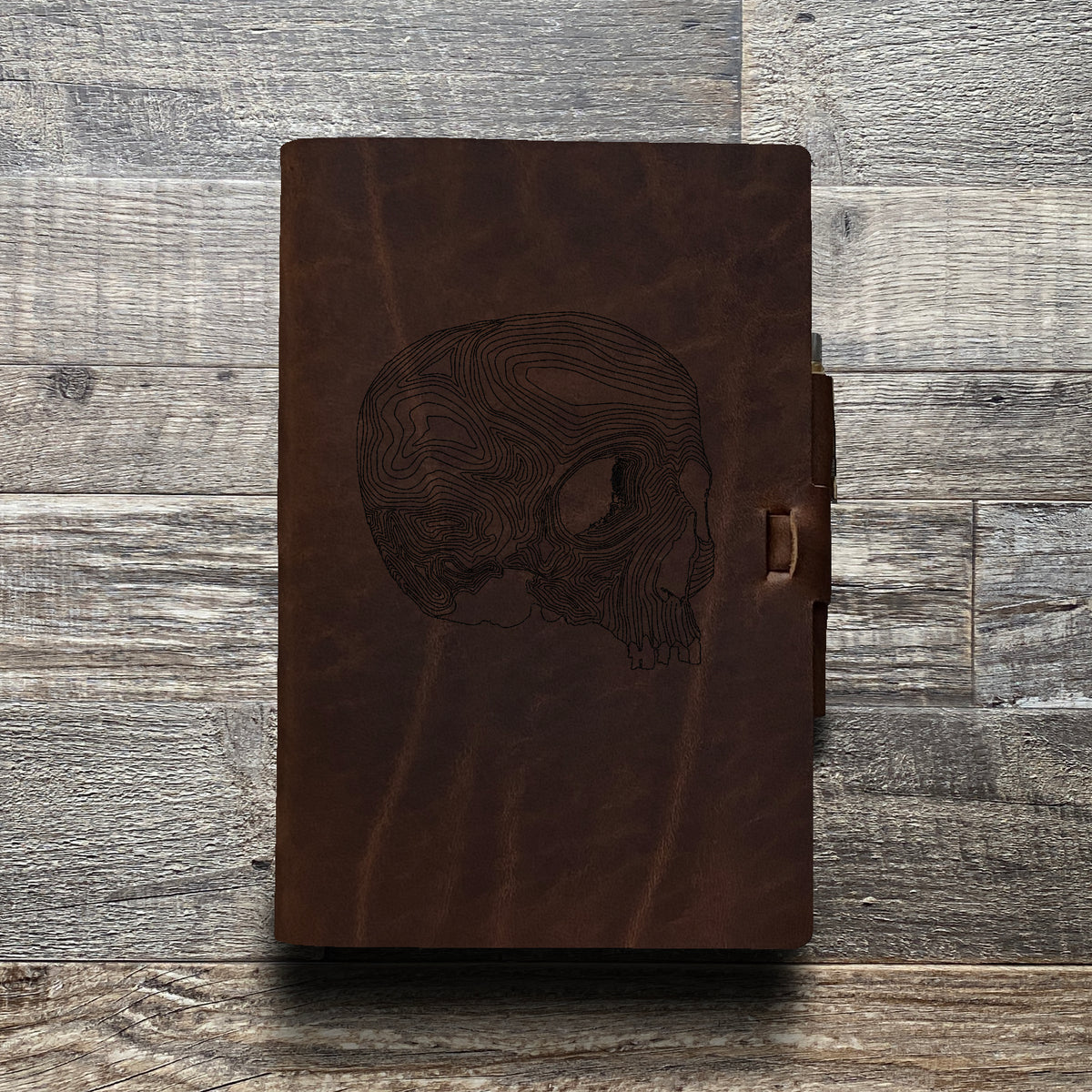Custom Order Jason - Classic Cut - Refillable Leather Journal - Skull