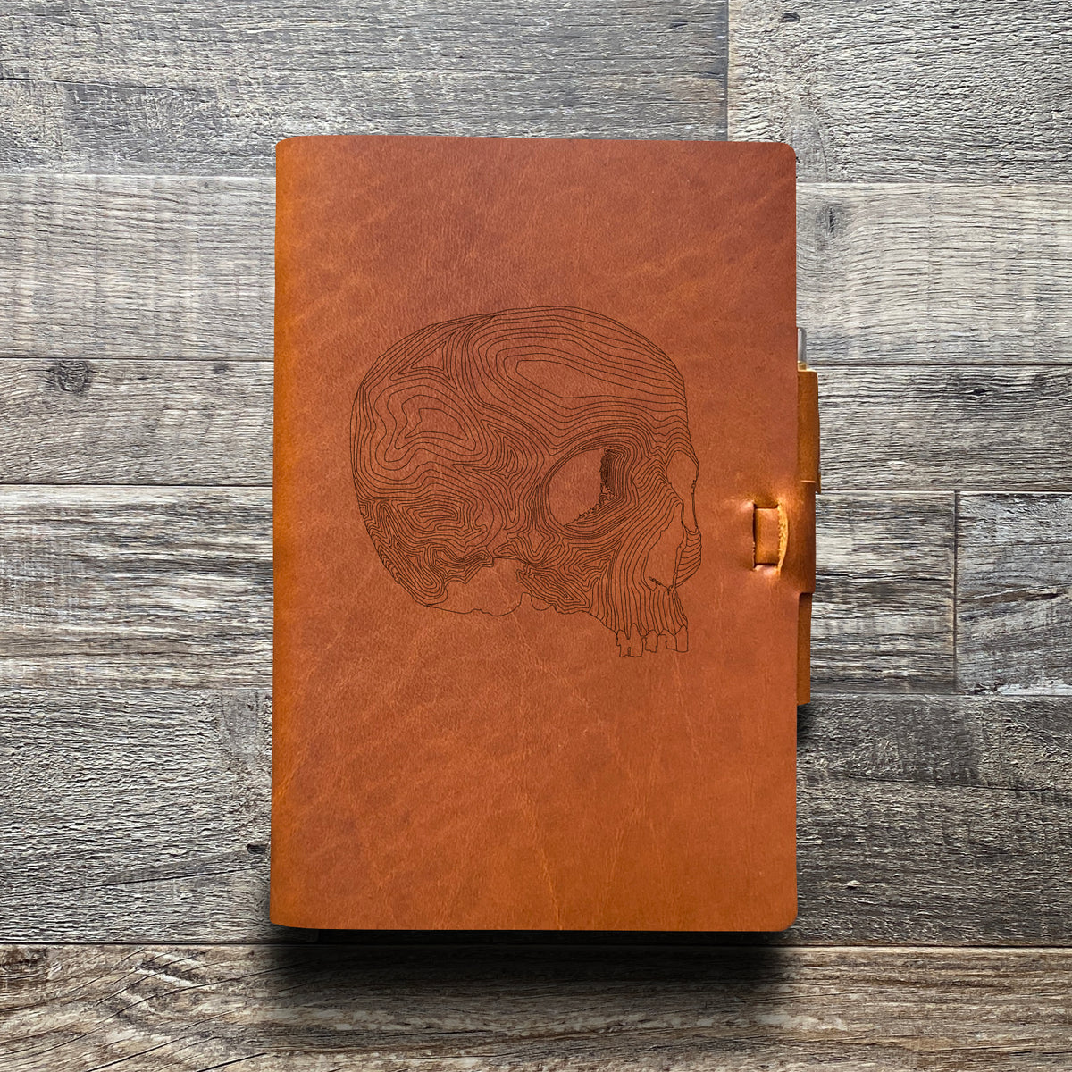 Custom Order Jason - Classic Cut - Refillable Leather Journal - Skull