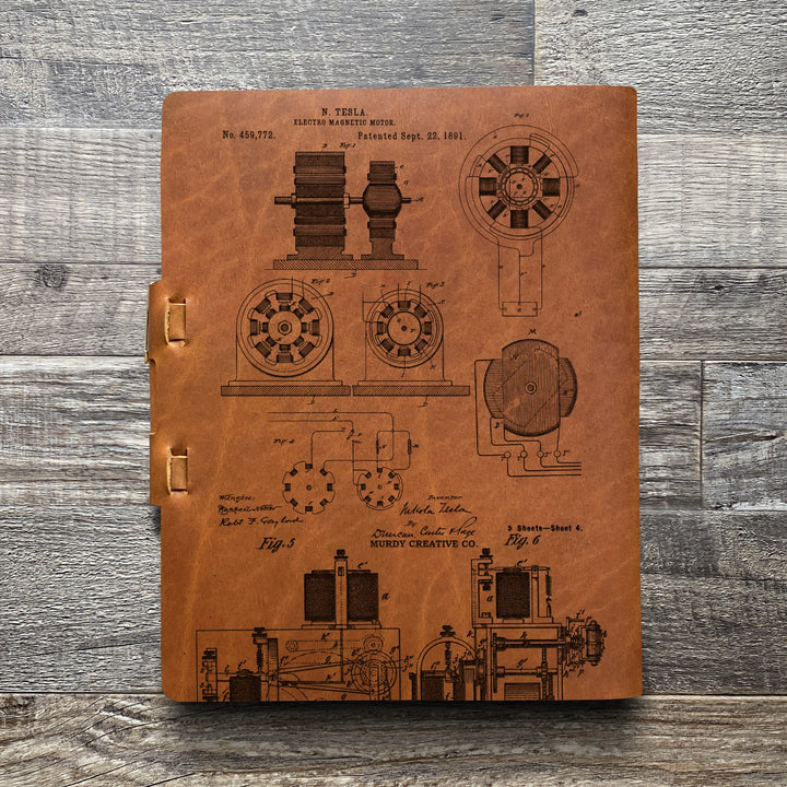 Nikola Tesla - Pre-Engraved - Refillable Leather Journals