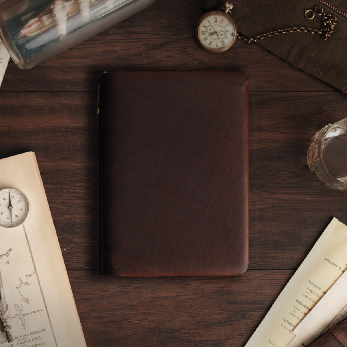 Custom Travel Cut - Refillable Leather Folio