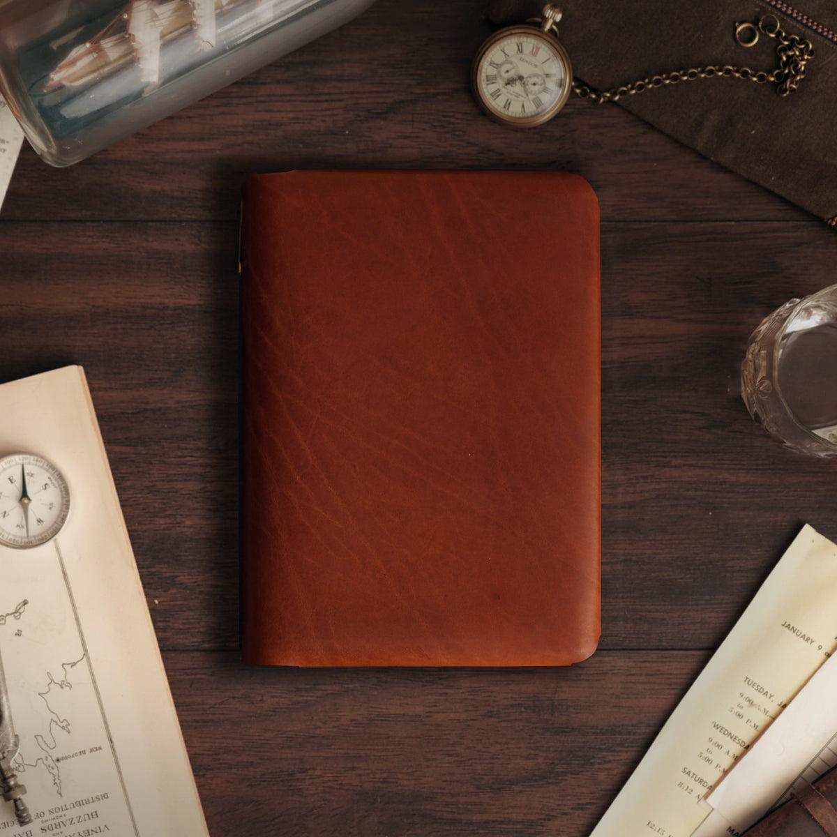 Custom Travel Cut - Refillable Leather Folio