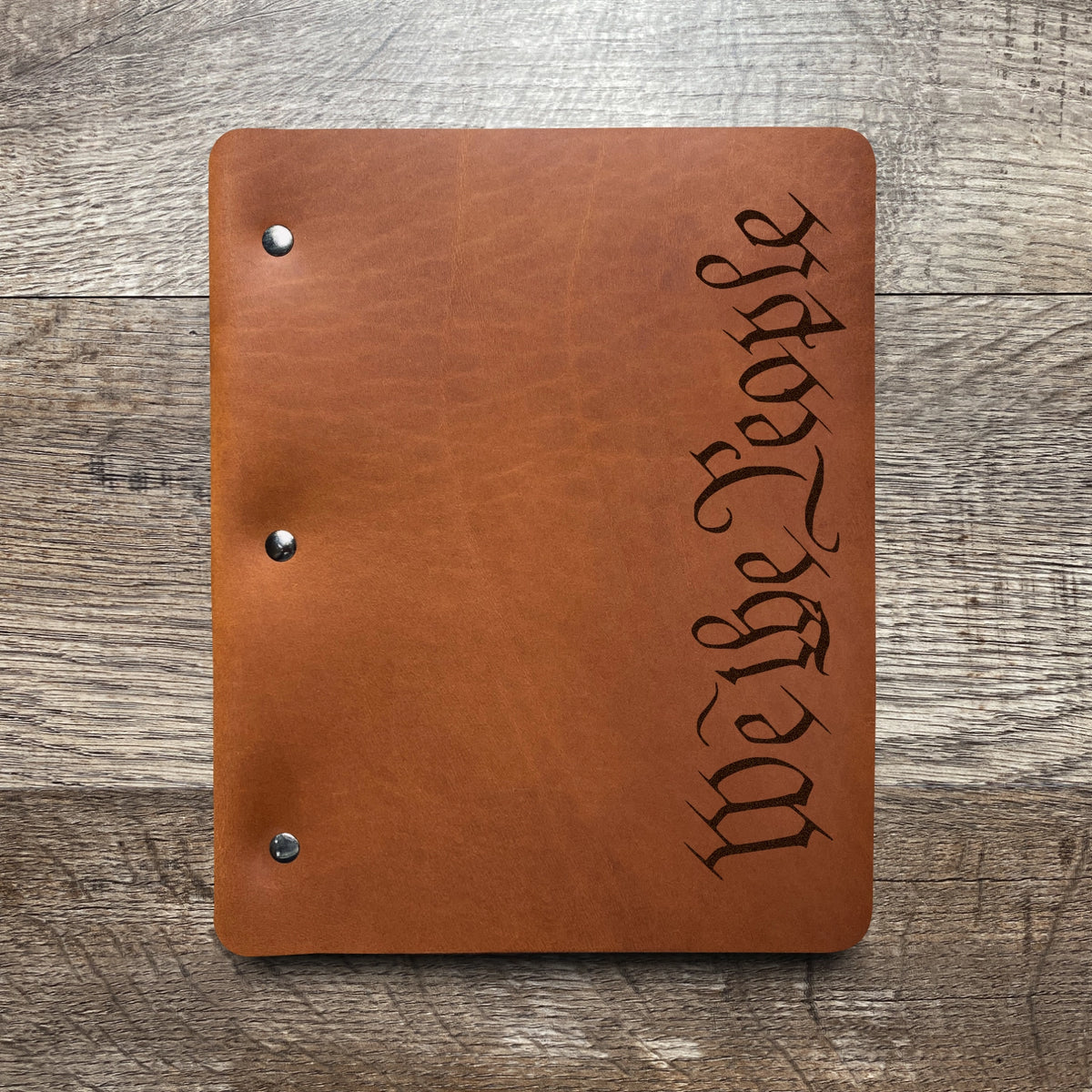 We The People - Engraving Design - Refillable Leather Binders
